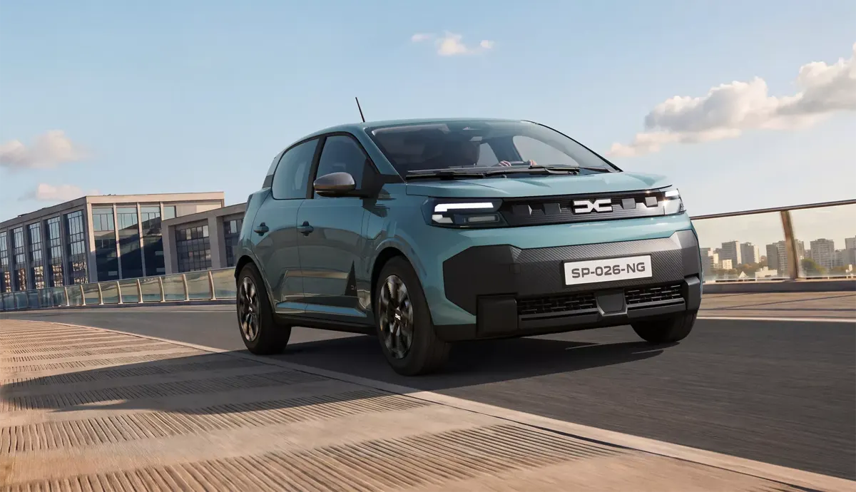 Dacia Spring 2026 sur la route entrain de rouler