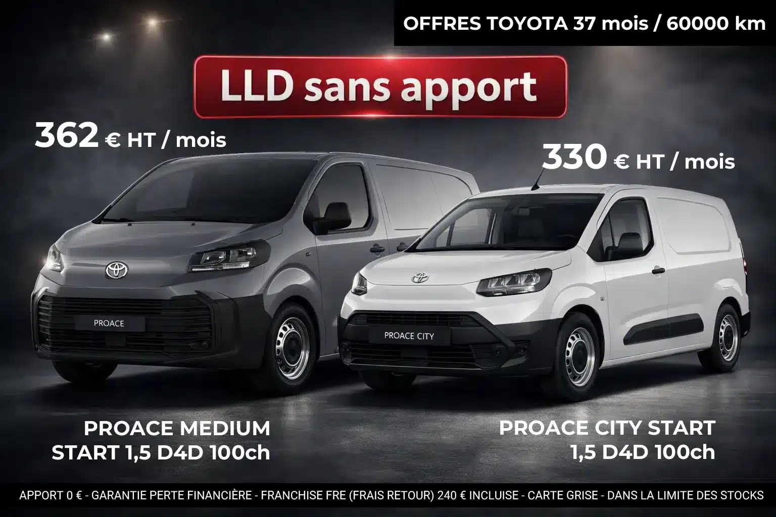 Offres hot deal toyota utilitaires sans apport
